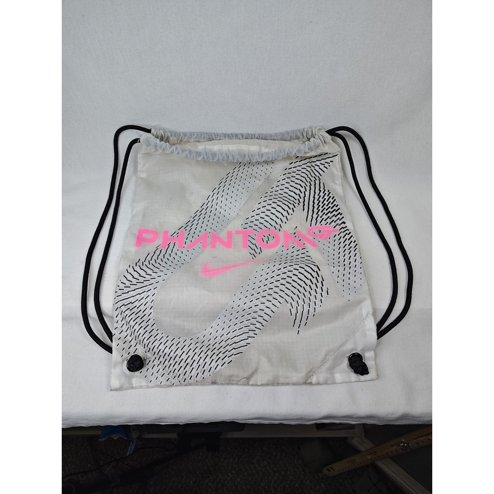 Nike Phantom Soccer Shoe Bag Logo Dust Shoe 15 x 12 String Closure White Pink